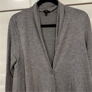 Talbots Light Gray Open Cardigan